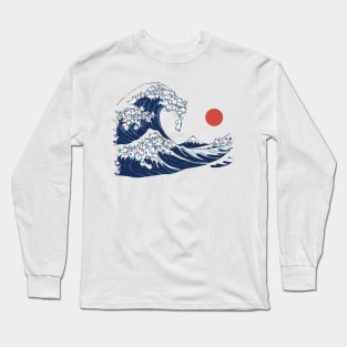 The Great Wave of Samoyed Long Sleeve T-Shirt